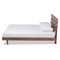 Baxton Studio Anzia Mid-Century Walnut Finished Wood Queen Size Platform bed 159-9610 - alternate 4